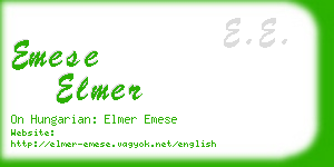 emese elmer business card